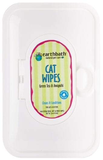 Earthbath Natural Cat Grooming Wipes - Green Tea or Fragrance Free